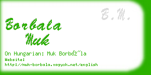 borbala muk business card